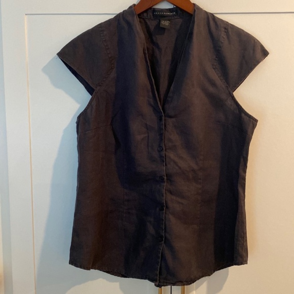 Grace Elements 100% Linen Top - L